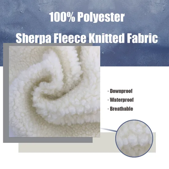 100 % Polyester-Kunstpelz, Sherpa-Fleece-Stoff, Polyester-Fleece-Stoff für Sherpa-Decken, Mäntel, Winterbekleidung