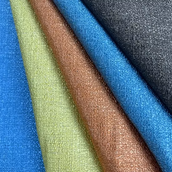 Stoffhersteller, günstiger Vorhangstoff in Leinenoptik, 100 % Polyester, verdunkelnd, beschichtet, für Home-Deco-Polster-Sofa-Stoffe